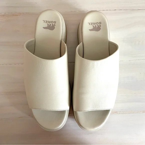 Sorel White Platform Sandals - Picture 3 of 7